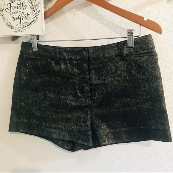 3.1 Phillip Lim A-Line Black Metallic Shorts Sz 4 - Picture 5 of 11